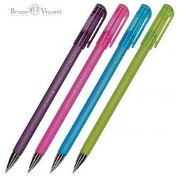 Ручка шариковая 0.5 мм "SlimWrite.CREATIVE" синяя (4 цвета корпуса) 20-0019 Bruno Visconti {Китай}
