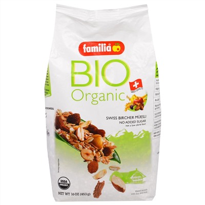 Familia, Bio Organic, Швейцарские Мюсли Бирхер, 16 унций (453 г)