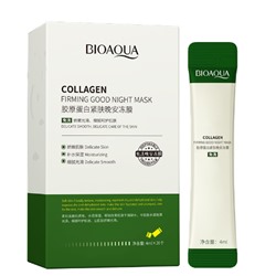 BIOAQUA Collagen Firming Sleeping Mask ночная маска с коллагеном и экстрактом центеллы, 4мл.×20