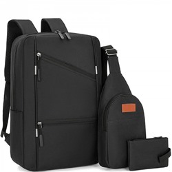S7002-1 черн Комплект сумок мужской (43х30х13)