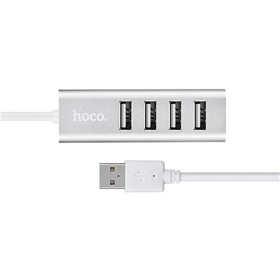 Хаб USB Hoco HB1 USB-4USB (80cm) (silver)