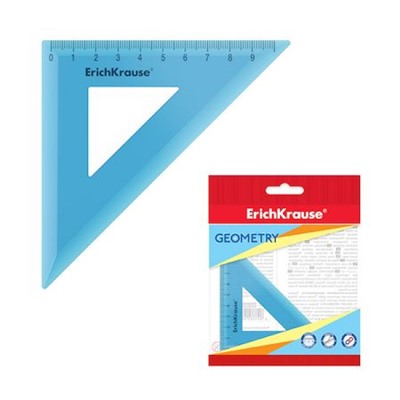 Треугольник  9 см х 45 градусов Standard голубой 52986 ErichKrause