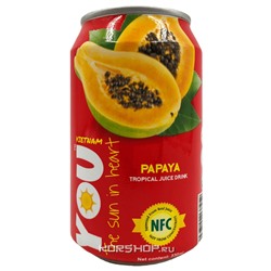 Напиток негазированный с соком папайи You Vietnam, Вьетнам, 330 мл