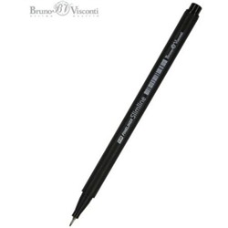 Ручка капиллярная (ФАЙНЛАЙНЕР) "SLIMLINE" черная 0.36мм 36-0021 Bruno Visconti