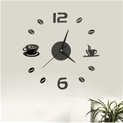 Часы-наклейка DIY Время кофе "Black"