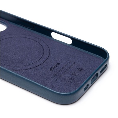 Чехол-накладка ORG SM002 экокожа SafeMag для "Apple iPhone 16" (pacific blue) (234501)