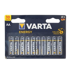 Батарейка алкалиновая Varta Energy, AA, LR6-10BL, 1.5В, блистер, 10 шт.