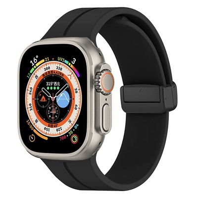 Ремешок - ApW29 Apple Watch 38/40/41 mm силикон на магните (black)