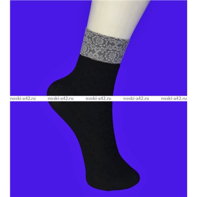 ЦЕНА ЗА 10 ПАР: Лариса носки капрон женские уплотненные с рисунком арт. 1070