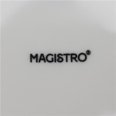 Набор тарелок фарфоровых десертных Magistro Basic bistro, 6 предметов: d=16,5 см, цвет белый