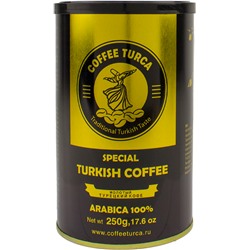 COFFEE TURCA. Молотый 250 гр. жест.банка