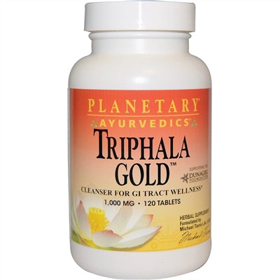 Planetary Herbals, Ayurvedics, Triphala Gold, 1000 мг, 120 таблеток