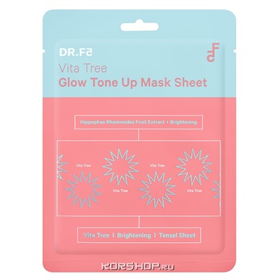 Витализирующая маска для выравнивания тона и сияния Vita Tree Glow Tone Up Mask Sheet DR.F5, Корея, 23 г Акция