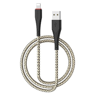 Кабель USB - Apple lightning Borofone BX25 Powerful  100см 2,4A  (black)