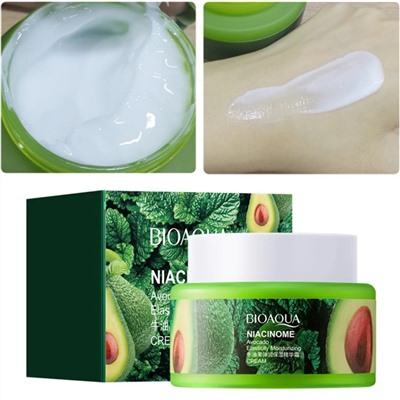 (ЗАМЯТА КОРОБКА) Питательный крем для лица с авокадо Bioaqua Niacinome Avocado Elasticity Moisturizing Cream, 50 гр.