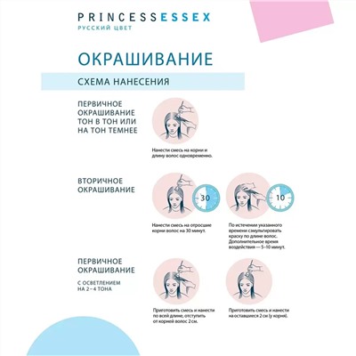 Крем-краска для волос Princess Essex, 7/5 Средне-русый красный, 60 мл