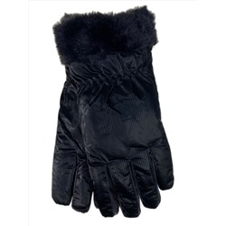 Женские перчатки утепленные, цвет черный