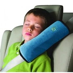 Подушка-накладка на ремень безопасности детская / Голубой