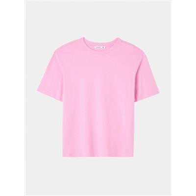 Свободная однотонная футболка Бабл-гам розовый