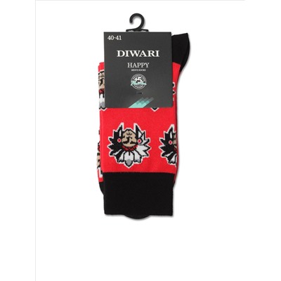 Носки мужские DiWaRi Хлопковые носки HAPPY с рисунком «Индейцы»