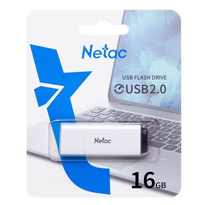 Флэш накопитель USB 16 Гб Netac U185 с LED индикатором (white)