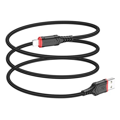 Кабель USB - Apple lightning Borofone BX67 (повр. уп)  100см 2,4A  (black)