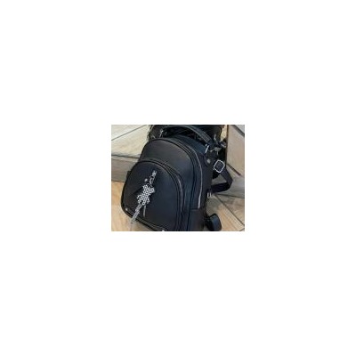 Сумка — Рюкзак женский кожаный черный | Арт. 7685996