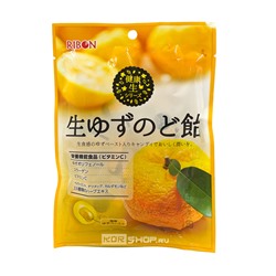 Карамель леденцовая с цитрусовым вкусом и начинкой Nama Yuzu Candy Ribon, Япония, 60 г Акция