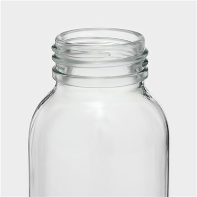 Бутылка для воды стеклянная в чехле «Белый мишка», 300 мл, h=17 см