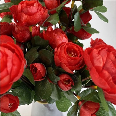 Розы красные,букет 6 веточек, декоративные цветы 35см