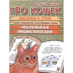 Большая книга про кошек. Рассказы и стихи. Самые знаменитые родственники кошек+маленькая энциклопедия