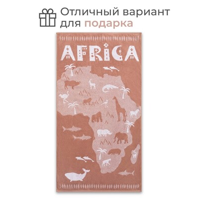 Полотенце махровое Этель Africa, 70х130 см, 100% хлопок, 420гр/м2