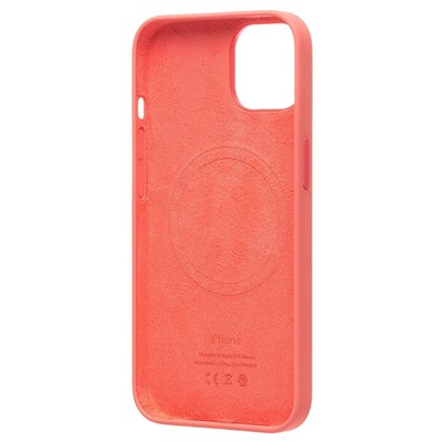 Чехол-накладка ORG Silicone Case SafeMag с анимацией для "Apple iPhone 13" (розовый цитрус)