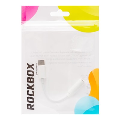 Адаптер RockBox TCJ01 Type-C/3,5 jack для наушников (white)