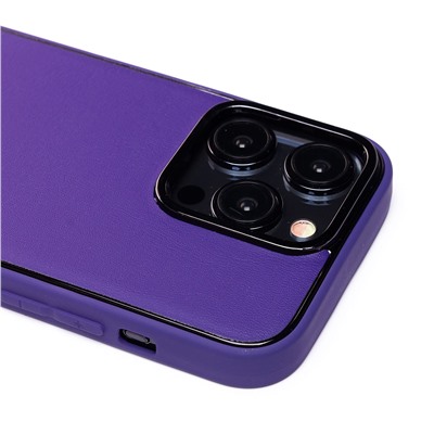 Чехол-накладка - PC084 экокожа для "Apple iPhone 14 Pro" (dark violet)