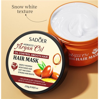 Питательная маска для волос с аргановым маслом SADOER Marocco Argan Oil, 250 мл.