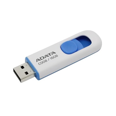 Флэш накопитель USB 16 Гб A-Data C008 (white/blue)