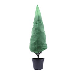 Чехол для растений, конус на завязках, 170 × 110 см, спанбонд с УФ-стабилизатором, плотность 60 г/м², зелёный