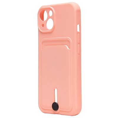 Чехол-накладка - SC304 с картхолдером для "Apple iPhone 13" (light pink)