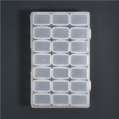 Органайзер для декора, 7 блоков, 3 ячейки, 10,5 × 17 × 2,5 см, цвет прозрачный