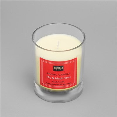 Свеча ароматическая "Aroma Candle", инжир и черная смородина, 8х9 см