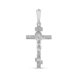Крест из родированного серебра
