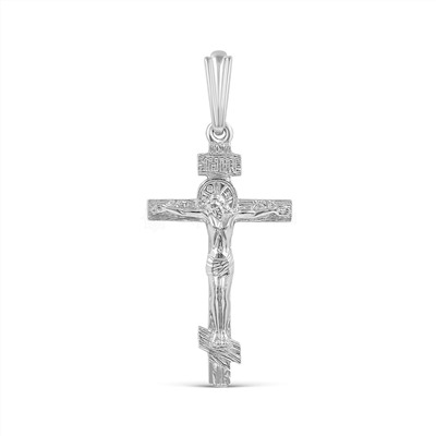 Крест из родированного серебра