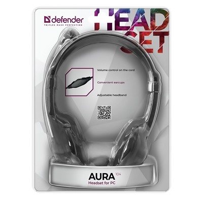 Компьютерная гарнитура Defender Aura 104 (повр. уп.) (black)