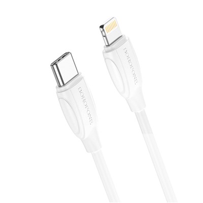 Кабель Type-C - Apple lightning Borofone BX19  100см 3A  (white)