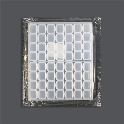 Органайзер для декора, 14 блоков, 4 ячейки, 21 × 17,5 × 2,7 см, цвет прозрачный