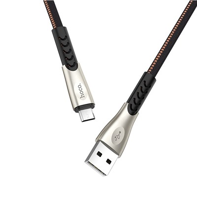 Кабель USB - micro USB Hoco U48 (повр.уп)  120см 2,4A  (black)