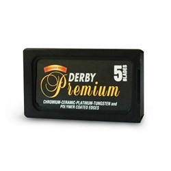 Лезвия для бритья классические двусторонние Derby Premium 5шт. (1X5шт. =5 лезвий) (Pillar Box.)