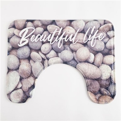 Коврик для ванной Этель "Beautiful life", 50х40 см, велюр