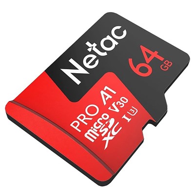 Карта флэш-памяти MicroSD 64 Гб Netac P500 Extreme Pro UHS-I (100 Mb/s) без адаптера (Class 10)